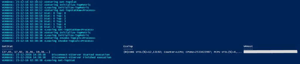 Get-TopStat sample run verbose